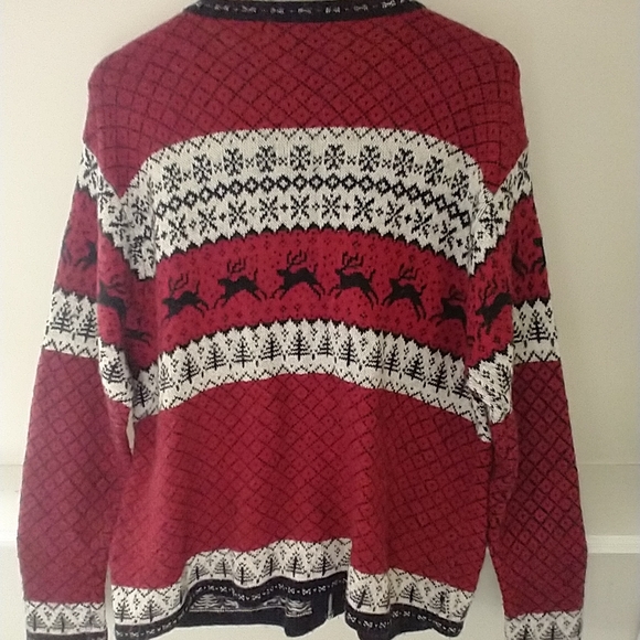 Nordic Style Women's Fair Isle Cardigan Crofts&Barrow Silk Blend Sweater XL - Picture 9 of 13